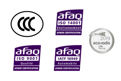 Certifications ISO, IATF, CCC et Ecovadis IP3